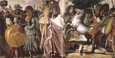 Jean Auguste Dominique Ingres Romulus as Conqueror of King Acron (mk04) Norge oil painting art